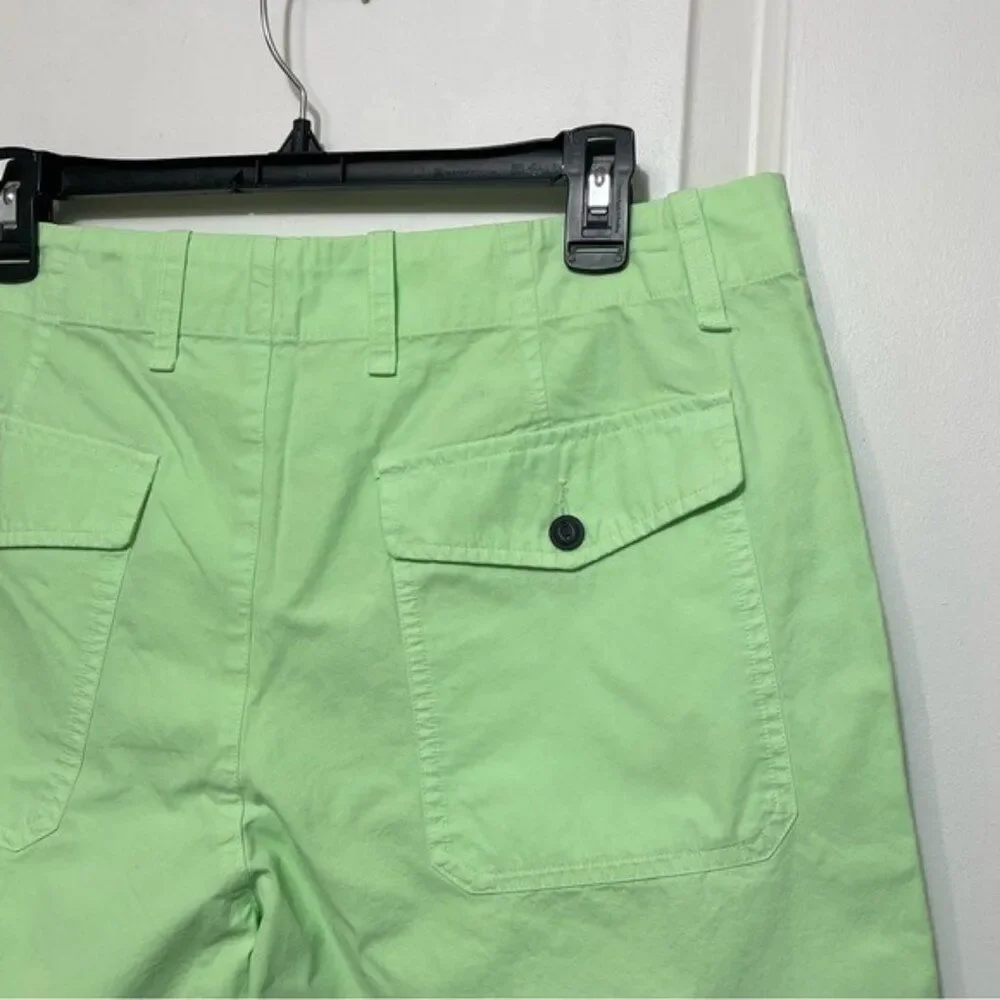 Rag & Bone Cliffe Peached Cotton Field Shorts in Green Size 33